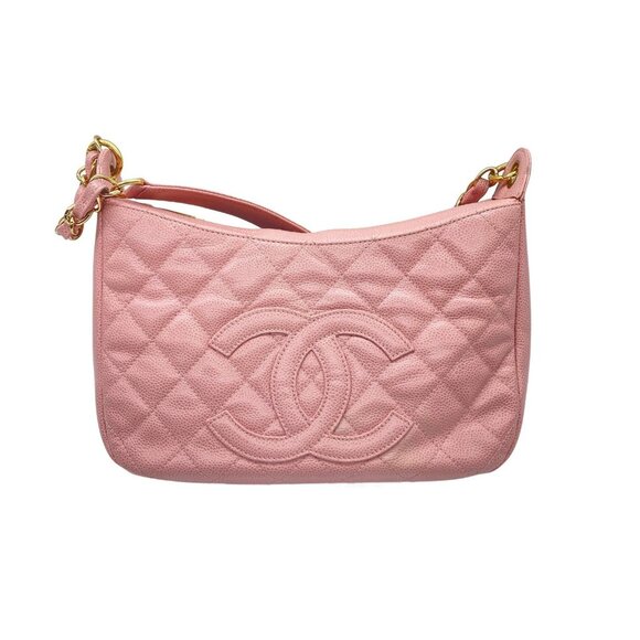 Chanel Caviar Quilted Timeless CC Shoulder Bag Pink - Picture 1 of 9